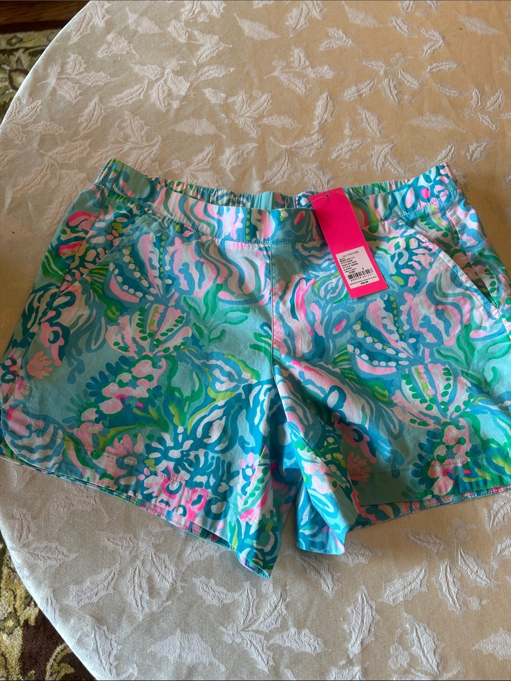 Lilly Pulitzer Aqua LaVista print OceanView Short.  Size S.  5” inseam.  NWT